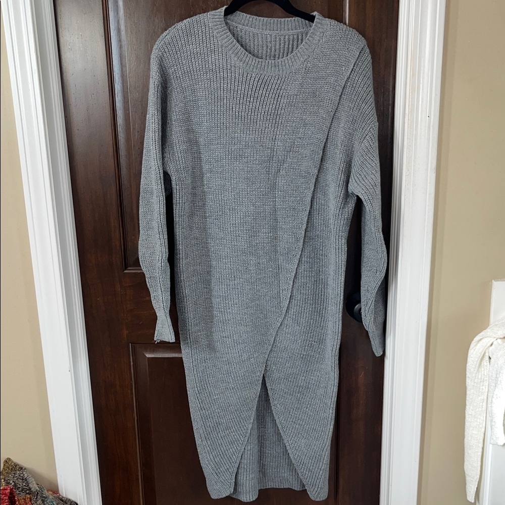 Source Unknown Heather Gray Sweater Dress